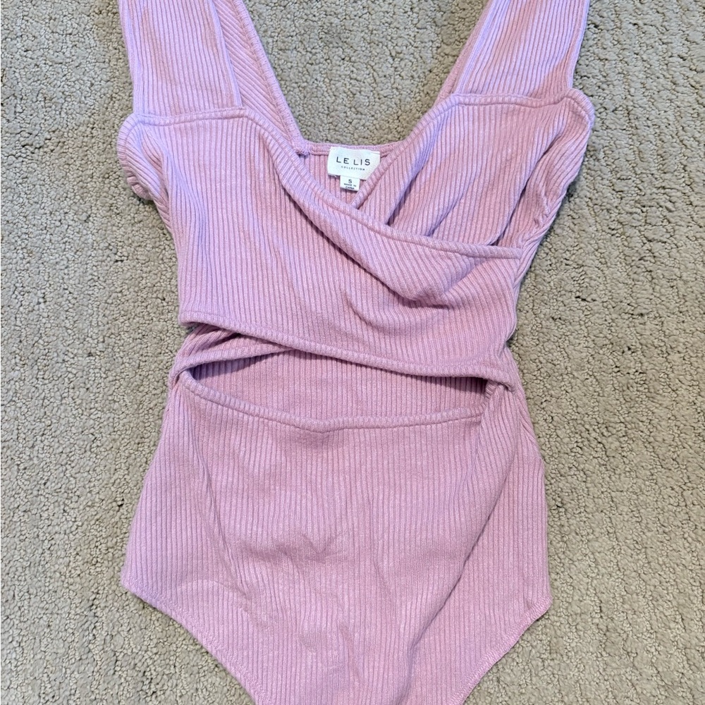 Le Lis Lavender Ribbed Top